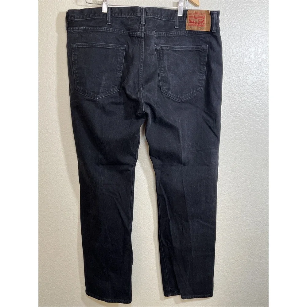 Levi's 501 Original Fit Mens Black Jeans 44x32 Button Fly Straight Leg CW-2916